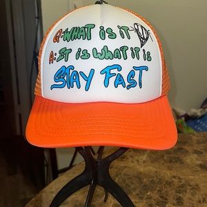 Chrome Heart Trucker Hat (STAY FAST Quote) 10/10 Condition.